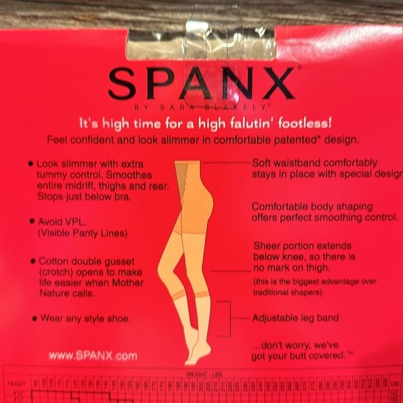 NWT Spanx Footless High Waisted Footless Pantyhose. - Picture 5 of 6